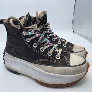 Converse Chuck Taylor Run Star Hike Womens Size 5.5 Black Platform Shoes Casual